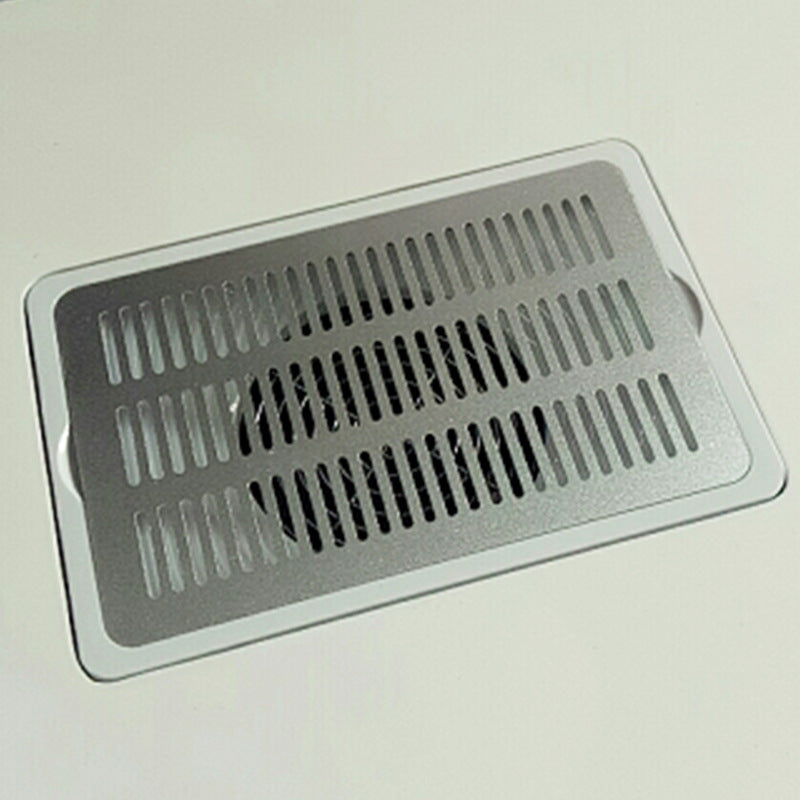 Cadiario Simple white manicure table with LED lights, extended lockers and vacuum cleaner