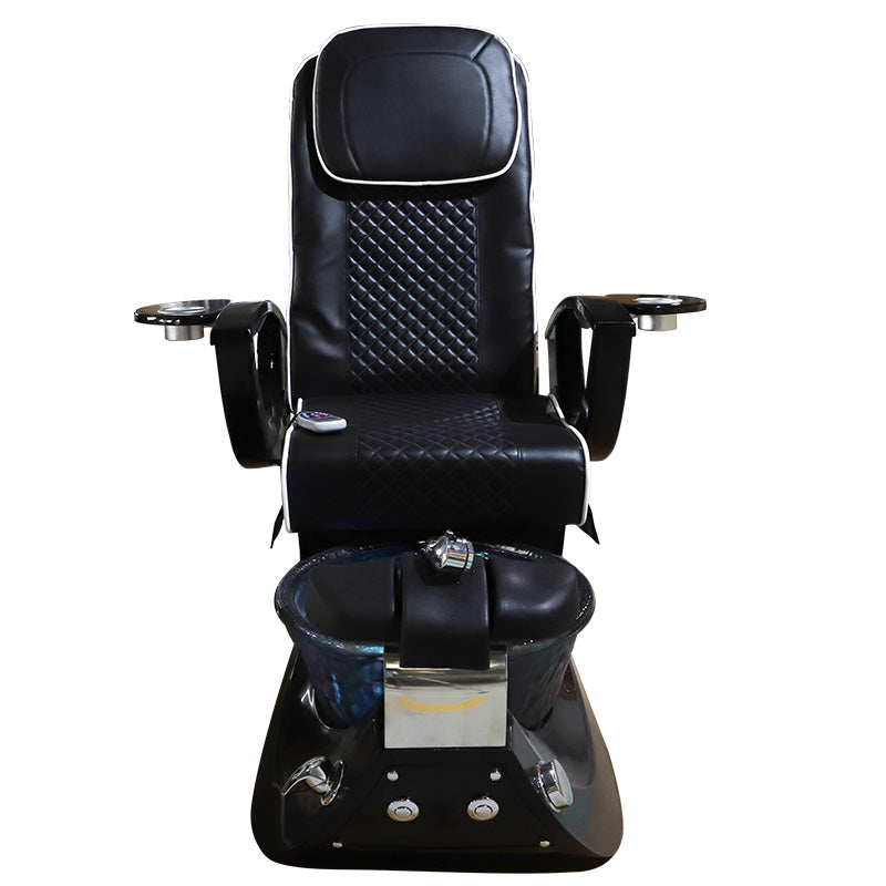 Cadiario Black luxury pedicure chair to light drain pump 4 sets of massage functions can be customized color