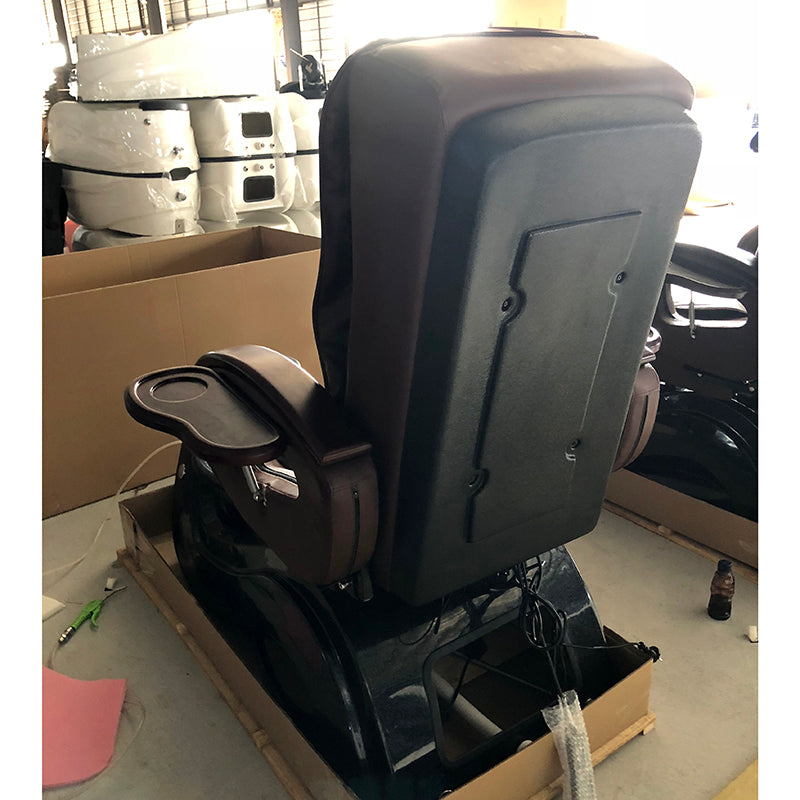 Cadiario High-quality leather brown pedicure chair with massage function, high-quality water temperature and constant heat function