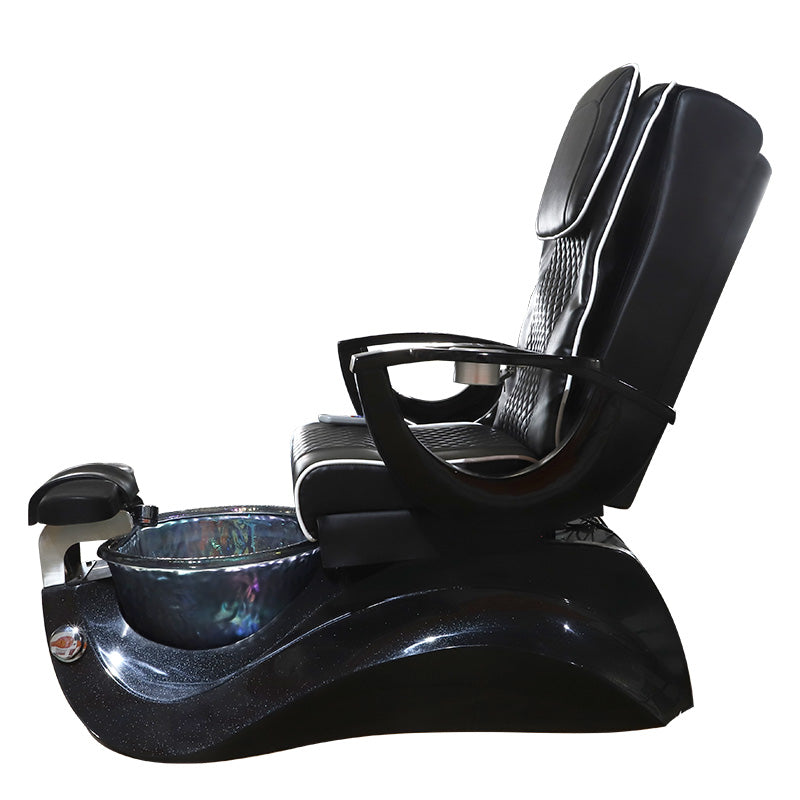 Cadiario Black luxury pedicure chair to light drain pump 4 sets of massage functions can be customized color