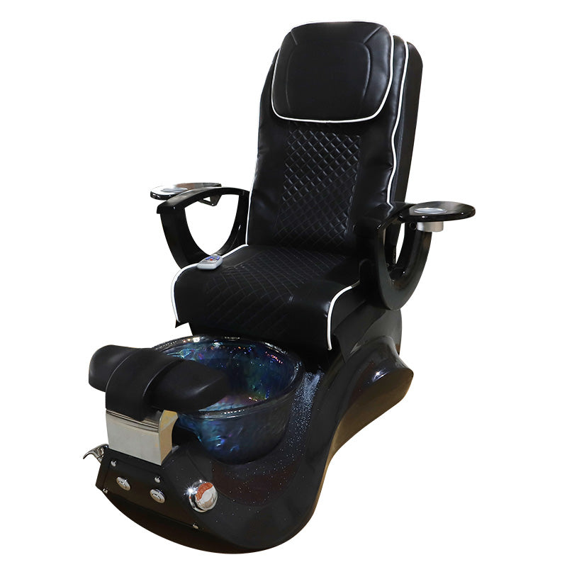 Cadiario Black luxury pedicure chair to light drain pump 4 sets of massage functions can be customized color