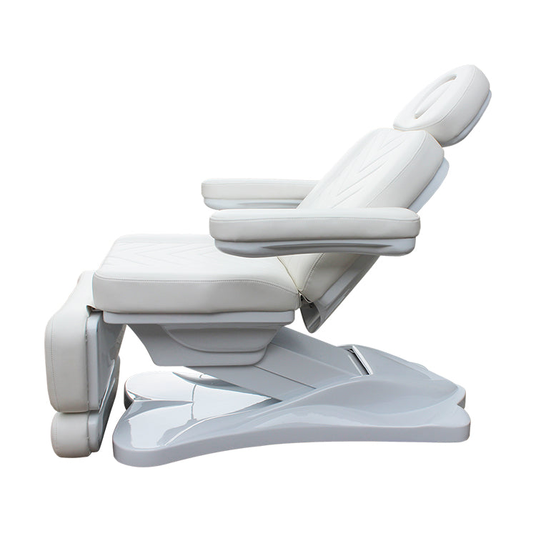 Cadiario 3. Motor white massage table is suitable for beauty parlors and salons with adjustable switch, 180 degrees automatic massage