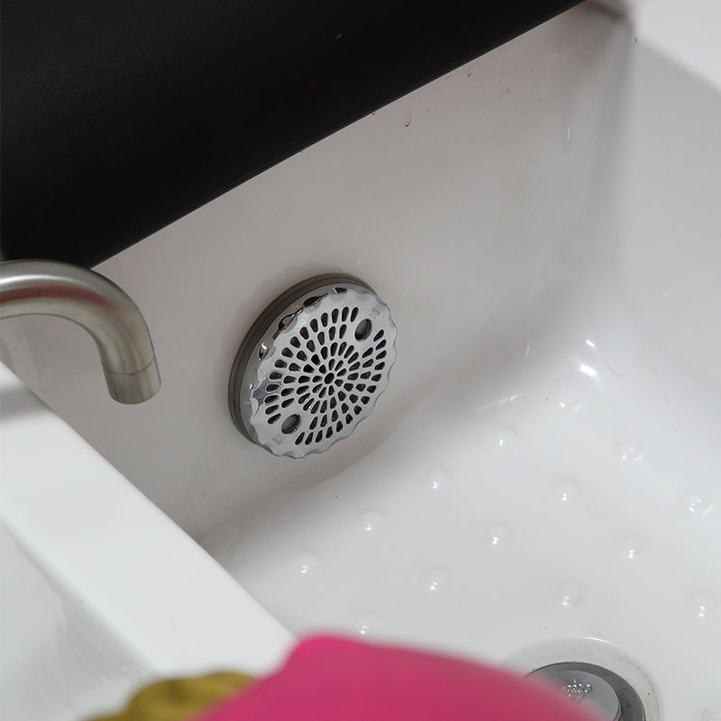 Cadiario Cadiario black high back pedicure chair royal design multicolor LED light with spray head