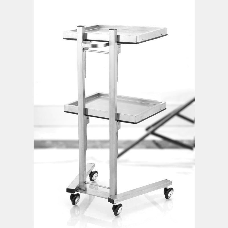 Factory Wholesale Hair Beauty Salon Special Mobile Trolley and Silver Stainless Steel Tools Storage Cart