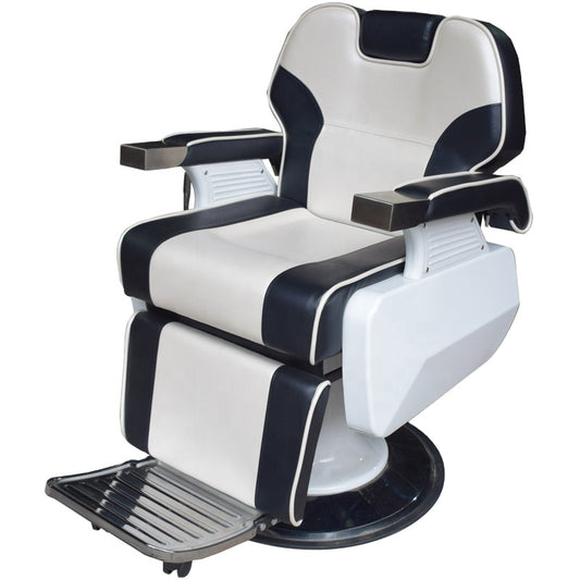 White black Luxury Beauty Salon Equipment Antique Retro European Style Barber Chair