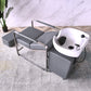 Simple Shampoo Chair White Ceramic Wash Basin Matching Faucet Shower