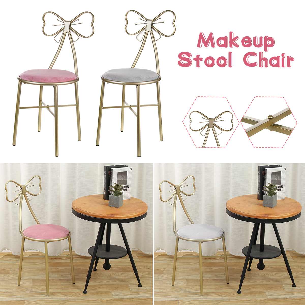 Modern minimalist bar stool high chair metal frame chair