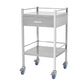 Modern Hair Saloon Silver Tools Cart Folding Beauty Salon Trolley With Wheels