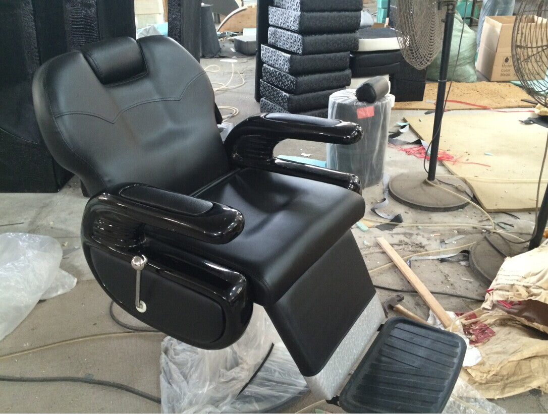 Reclining Hydraulic Barbeiro Black Men'S Salon Equipment Beauty Salon Barber Chairs