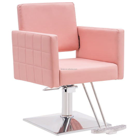 New Model Customized Salon Chairs Pink Beauty Salon Furniture