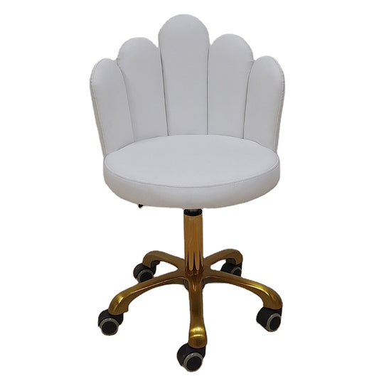 Wholesale Adjustable Pu Leather Swivel Rolling Salon Stool Chair with Back Support