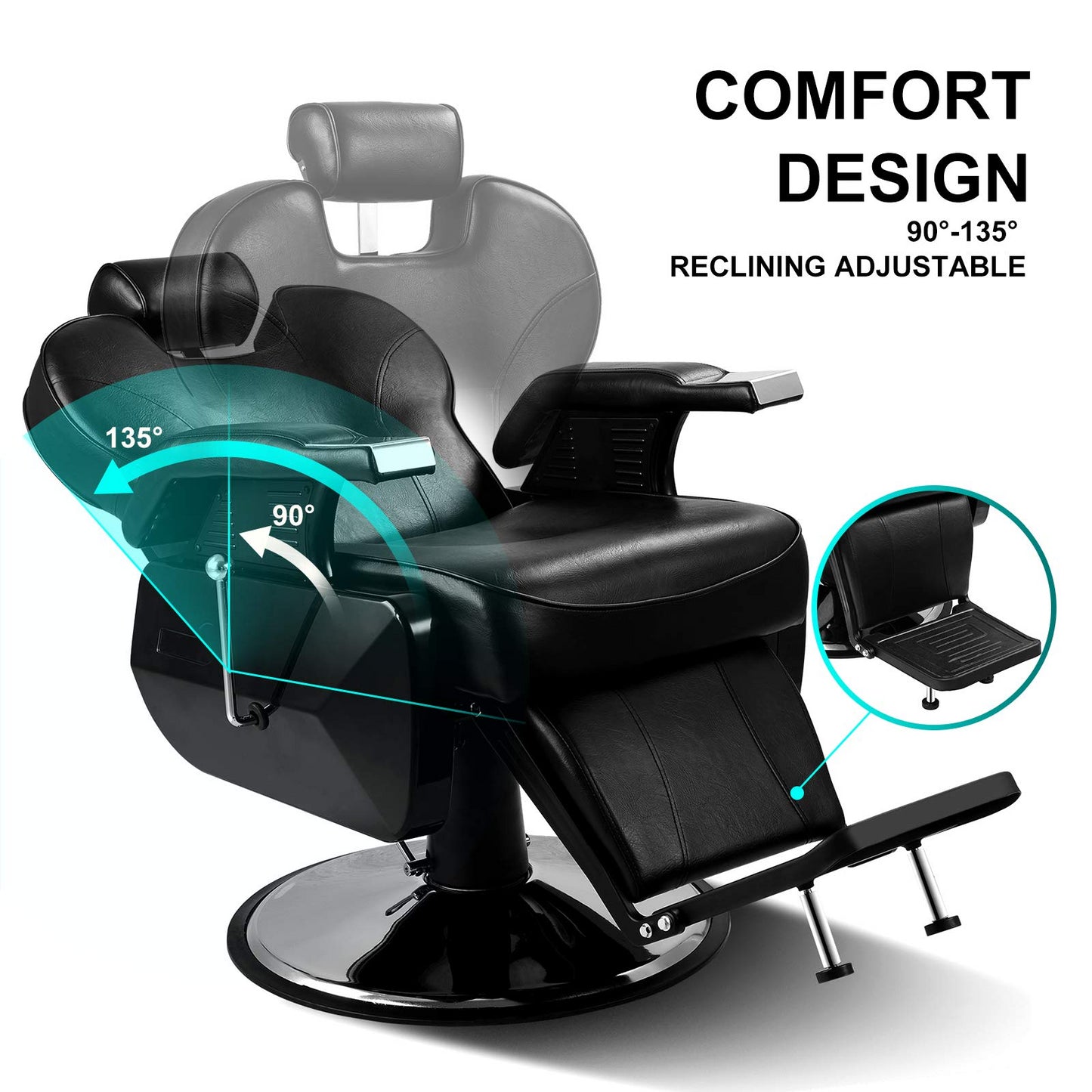 Chinese Manufacturer Hair Chair Salon Barber Chair Modern Luxury Barber Chairs