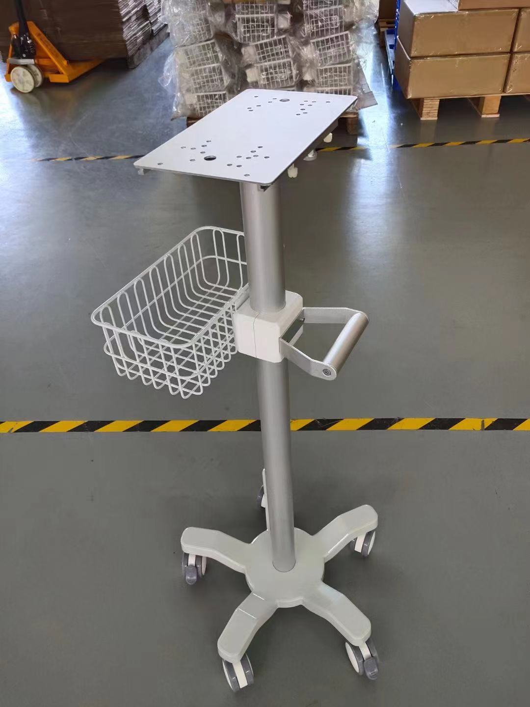 China Wholesale 5 Castors Cart Cardiac Monitor Trolley Medical Hospital Use Wheels Trolley