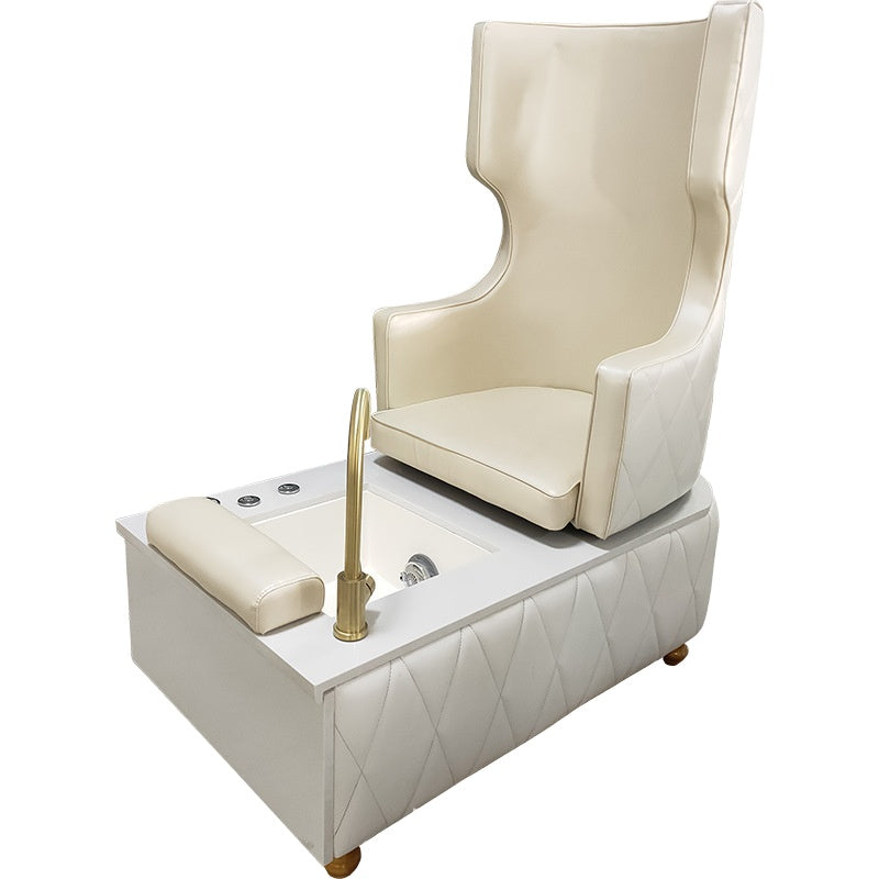 Luxury White No Plumbing Reclining Massage Pedicure Chair Nail Salon Foot Spa Manicure Pedicure Chair For Sale