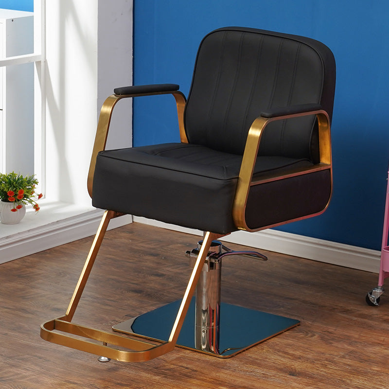 Simple And Cute Black Salon Equipment Special Barber Styling Chair Can Be Raised And Lowered