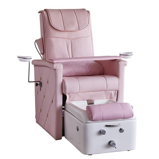 Salon & Spa High-quality Modern Design Nail Equipment Chair Adjustable Pedicure Sofa With Massage Pedicure Chair pink