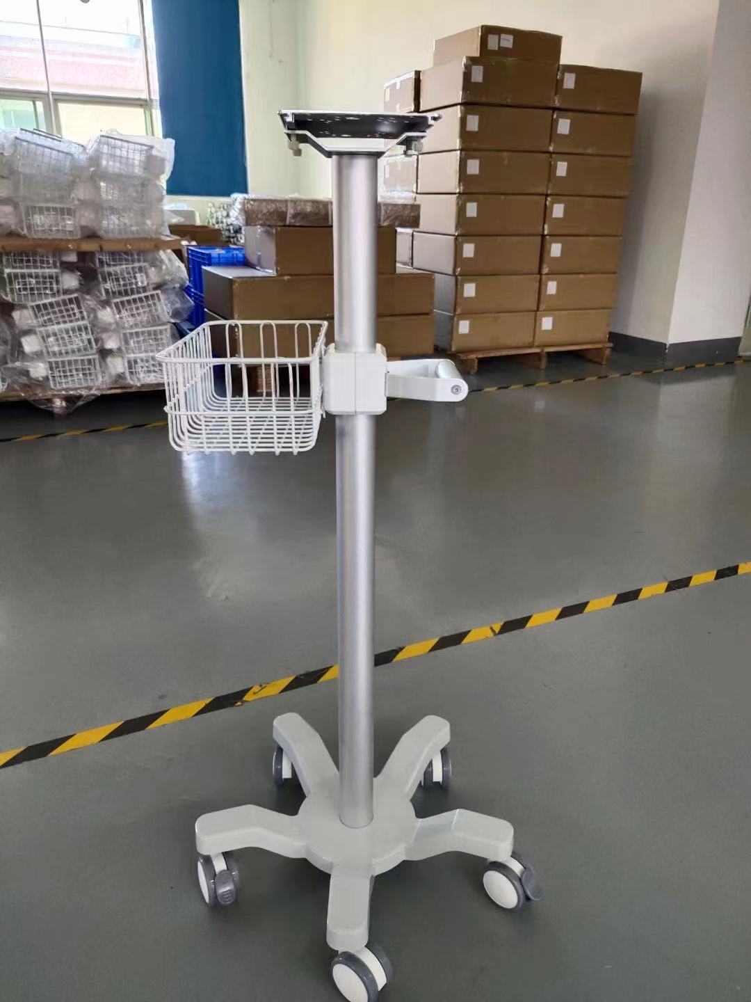 China Wholesale 5 Castors Cart Cardiac Monitor Trolley Medical Hospital Use Wheels Trolley