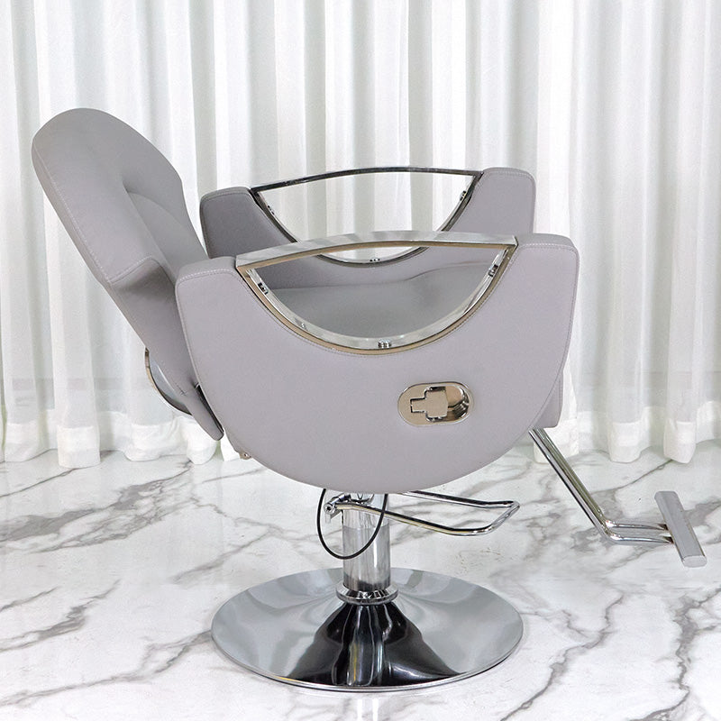 Stainless Steel Frame Elegant Barber Chair With Thick Foam Padding for Salon Chair for Hair