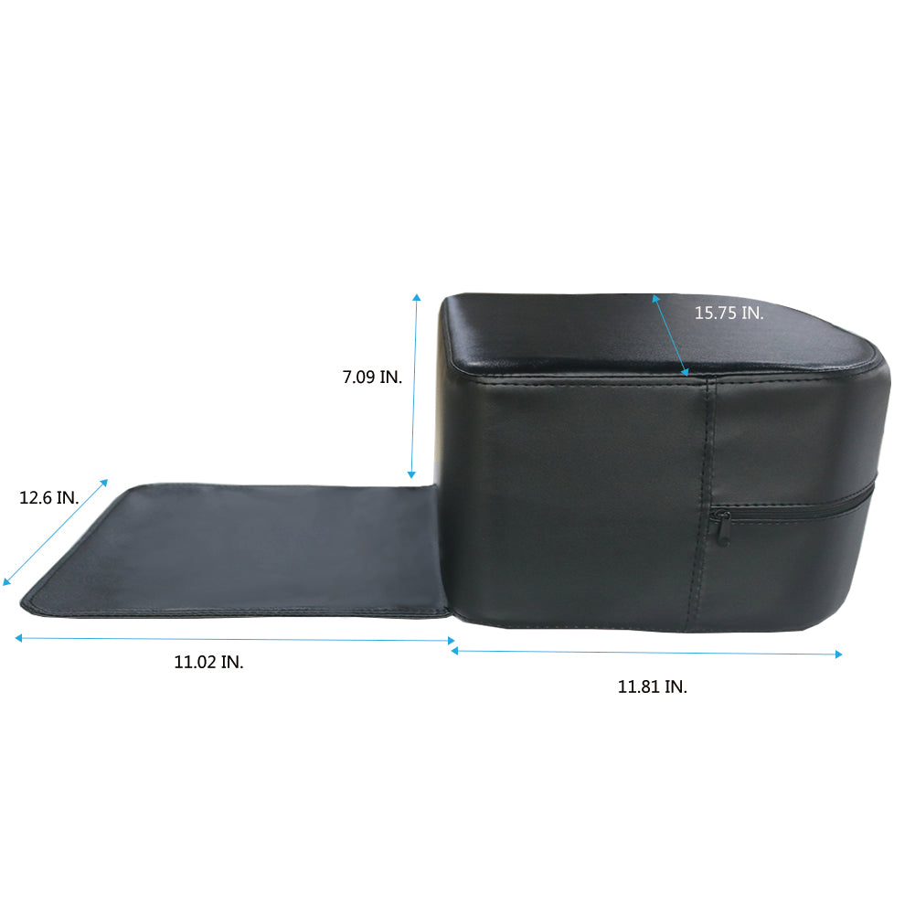 Cadiario Black Child Booster Seat Cushion Salon Beauty Spa Equipment for Hair Styling Barber Chair,11.81¡Á7.09 inches