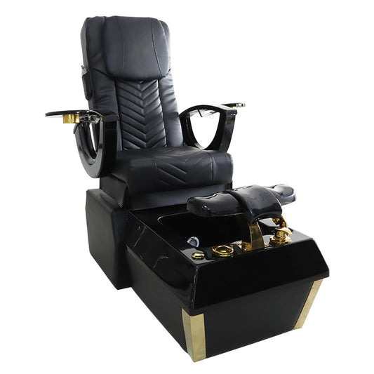 Cadiario Gold luxury massage foot massage chair with drainage pump with light and surf function pedicure chair for beauty salon