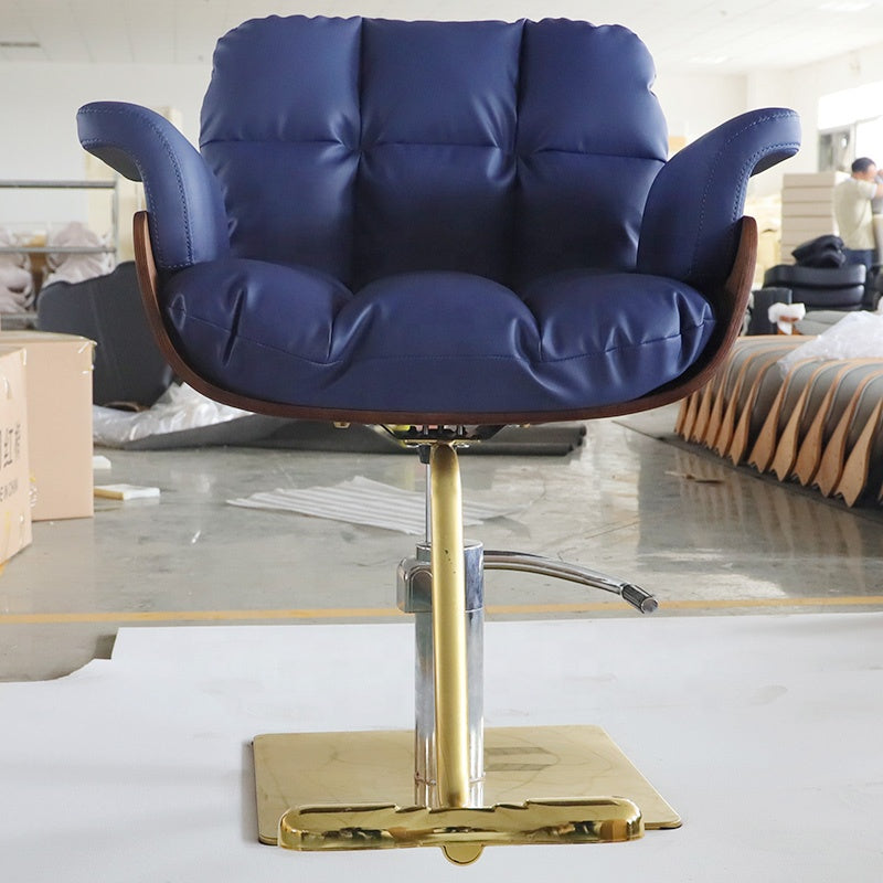 Cadiario Blue Comfortable Simple Fashion Salon Beauty Barber Style Retro Chair