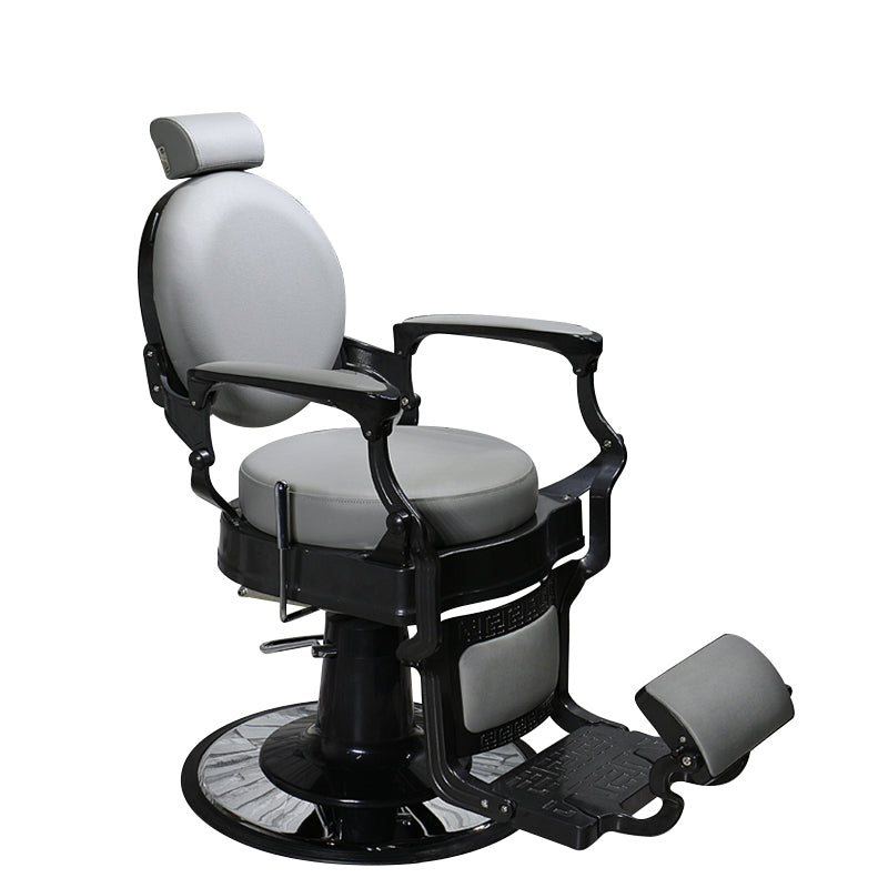 Cadiario Barber salon shop gray fabric barber chair high quality fabric can be customized color for easy cleaning