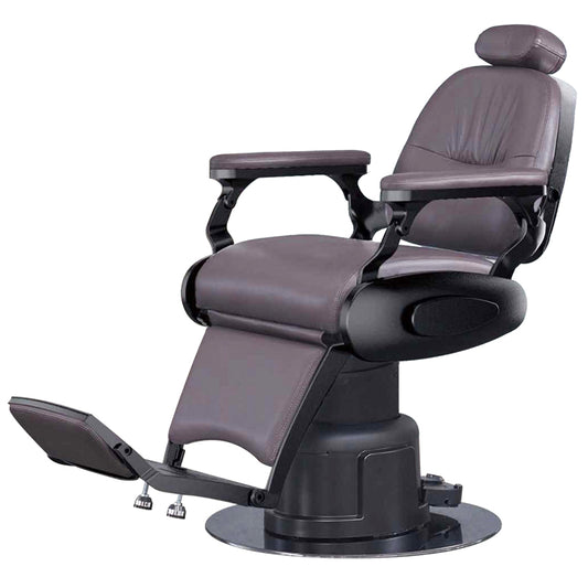 Cadiario High-end luxury barber chair electric lift, Cipri material, metal steel bracket, with pedal