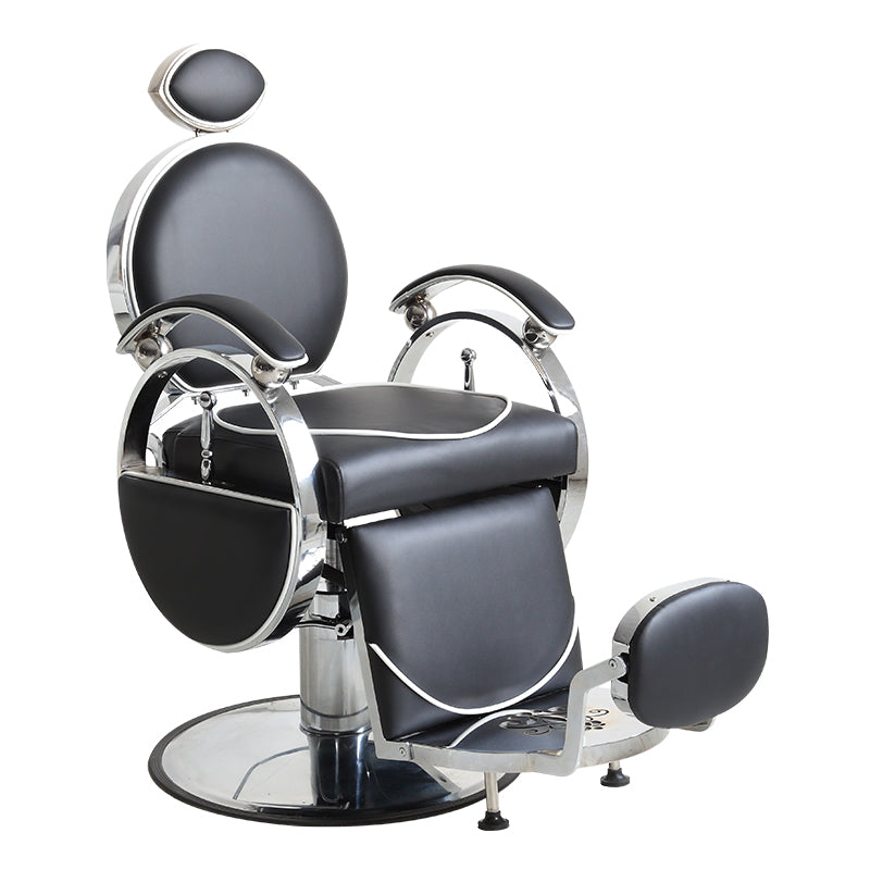 Cadiario Featured Retro Barber Chair American Style Classic Designed for Mens Salon Furniture Hydraulic Pump Metal Steel 3 Years Optional