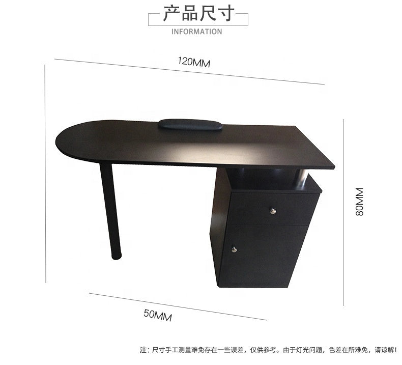 Cadiario Multi Functional Salon Manicure Table Nail Table White Metal Customized PVC Logo Style Furniture Cosmetics Beauty Salon Nail Spa