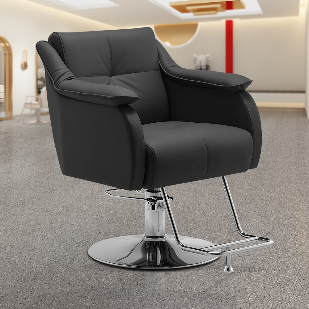 Cadiario HG Barber Chair Dimensions Cheap Wholesale Beauty Salon Hydraulic Red Leather Duty OEM Hair Heavy Packing Furniture Pump Color