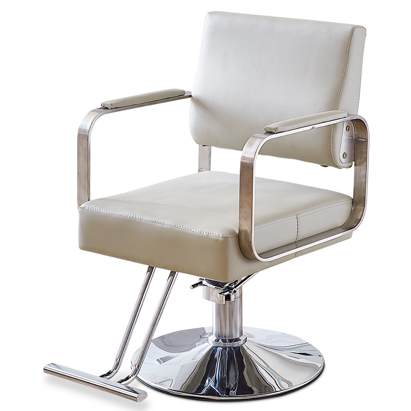 Cadiario Barber shop hair salon dedicated hairdressing white chair lifting rotating hair cutting styling chair hair salon seat