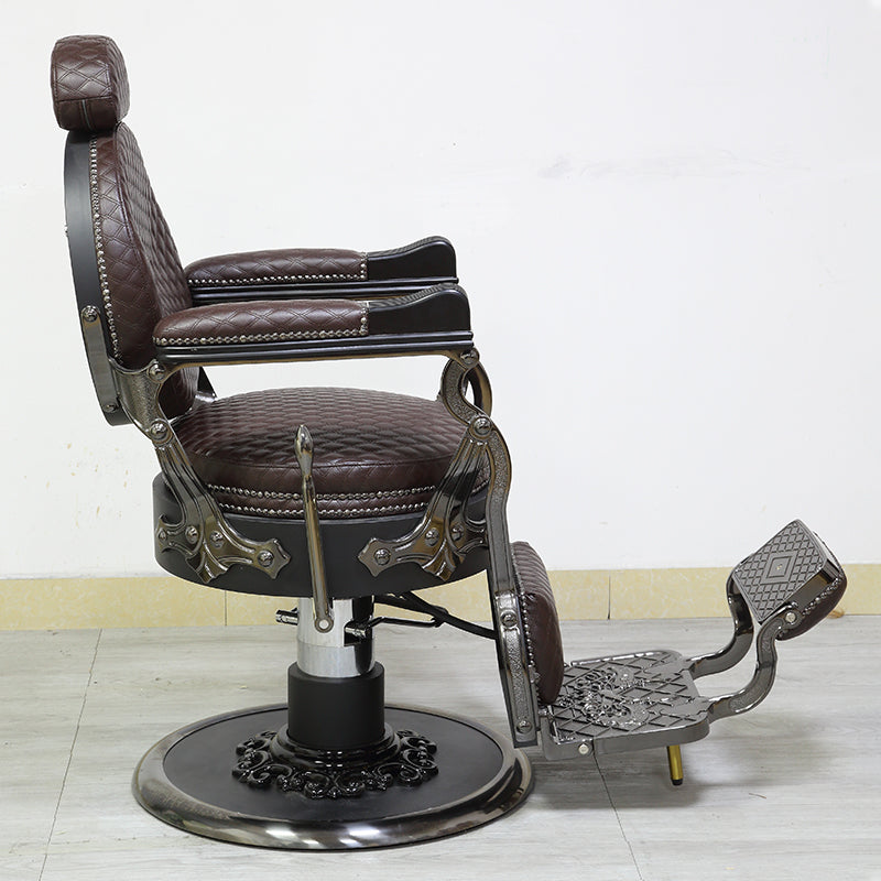 Cadiario Retro oil head chair men's net red hair cutting barber shop hair salon chair hair salon special lifting reclining chair