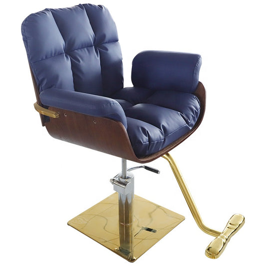 Cadiario Blue Comfortable Simple Fashion Salon Beauty Barber Style Retro Chair