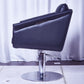 Cadiario Bright black small barber chair with medium hydraulic design, thickened backrest color can be customized