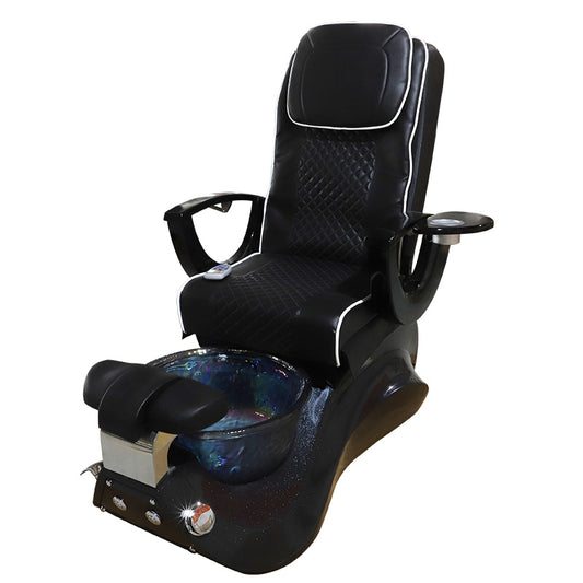 Cadiario Black luxury pedicure chair to light drain pump 4 sets of massage functions can be customized color