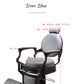 Cadiario Barber salon shop gray fabric barber chair high quality fabric can be customized color for easy cleaning