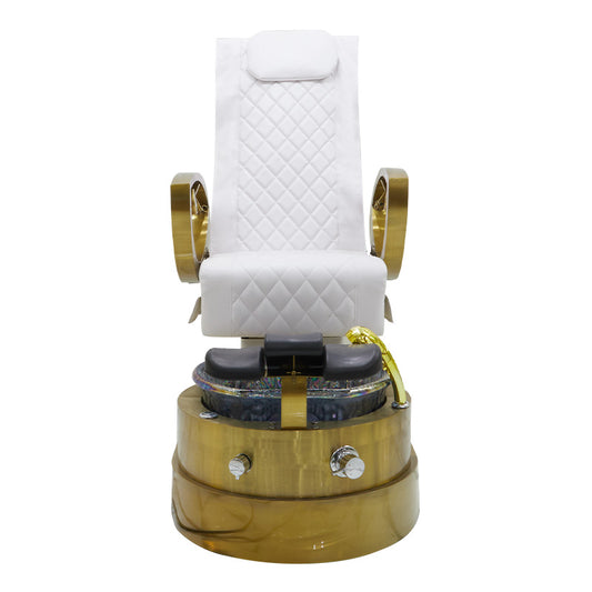 Cadiario Luxury metal gilded foot massage chair with golden base with rotatable arms and stretchable custom color