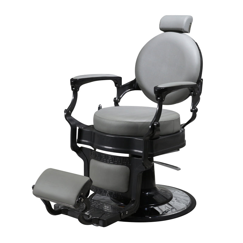 Cadiario Barber salon shop gray fabric barber chair high quality fabric can be customized color for easy cleaning