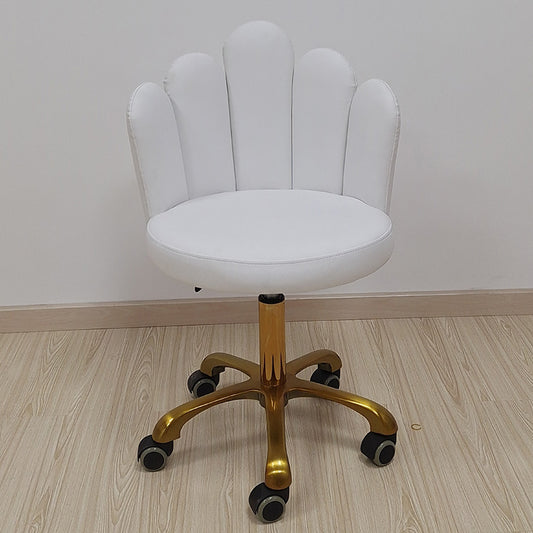 Cadiario High quality light luxury beauty salon small stool can be customized color gold metal five fingers