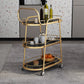 Cadiario Luxury marble gilded structure for household business dining cart tool cart