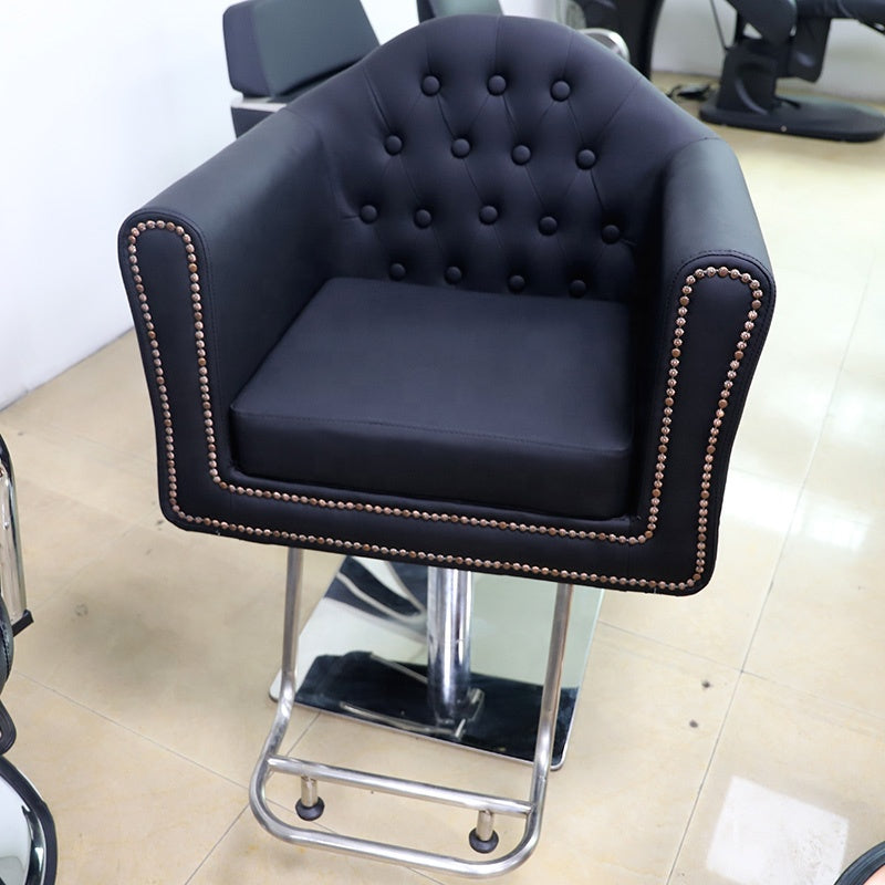 Cadiario Compact Fashion Salon Beauty Barber Style Retro Chair Black Classic Salon Furniture Commercial Furniture Contemporary