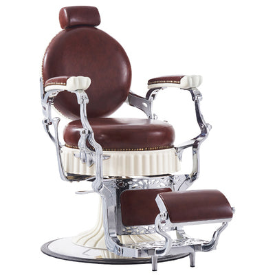 Cadiario Electroplating retro barber chair hydraulic oil pump can be customized leather shop equipment