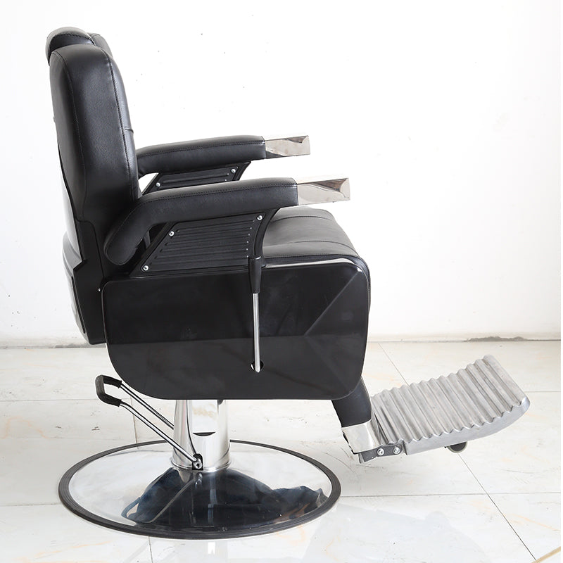 Cadiario Comfortable large black barber chair with adjustable tilt and bearing 260KG high quality factory wholesale