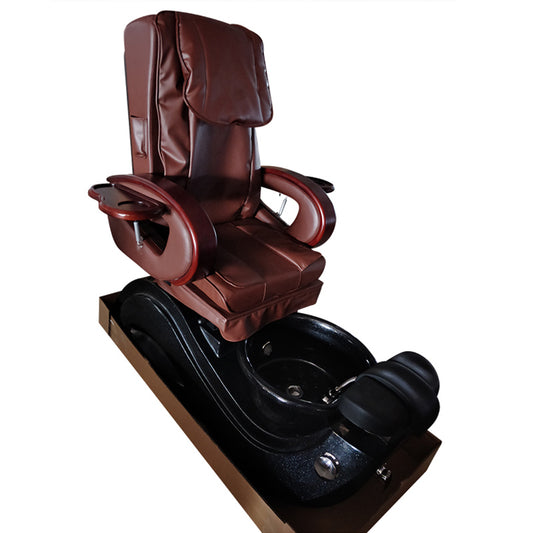 Cadiario High-quality leather brown pedicure chair with massage function, high-quality water temperature and constant heat function