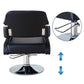 Cadiario Hair Styling Salon Barber Chair for Stylist Heavy-Duty and Hydraulic Adjustable Professional Beauty Equipment with Foot Rest and Rotated Square Thick Cushion Black