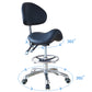 Saddle Stool Rolling Chair with Back Support Ergonomic Seat Hydraulic Adjustable with Footrest