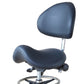 Saddle Stool Rolling Chair with Back Support Ergonomic Seat Hydraulic Adjustable with Footrest