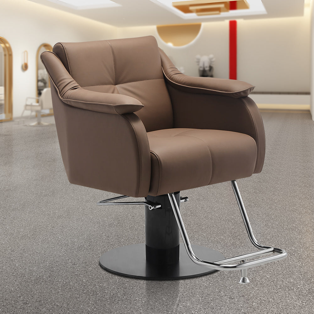 Cadiario HG Barber Chair Dimensions Cheap Wholesale Beauty Salon Hydraulic Red Leather Duty OEM Hair Heavy Packing Furniture Pump Color