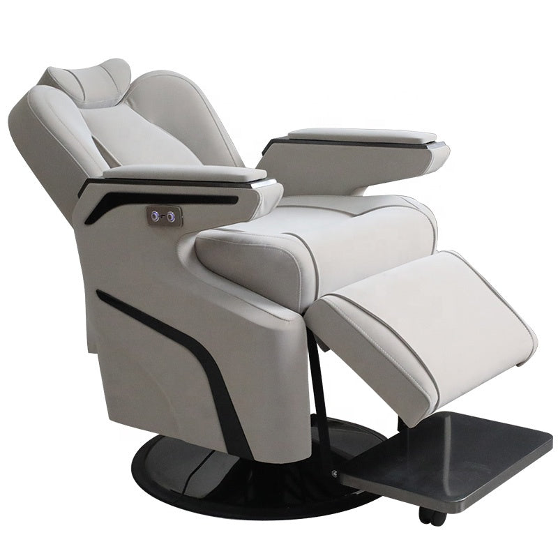 Cadiario Electric one-motor barber chair can automatically reverse the back electric pedal luxury leather