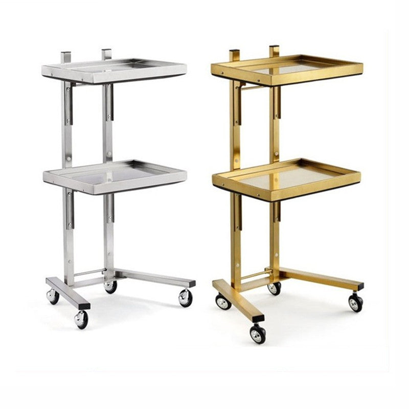 Cadiario Modern golden hair salon stainless steel beauty stool cart trolley for sale